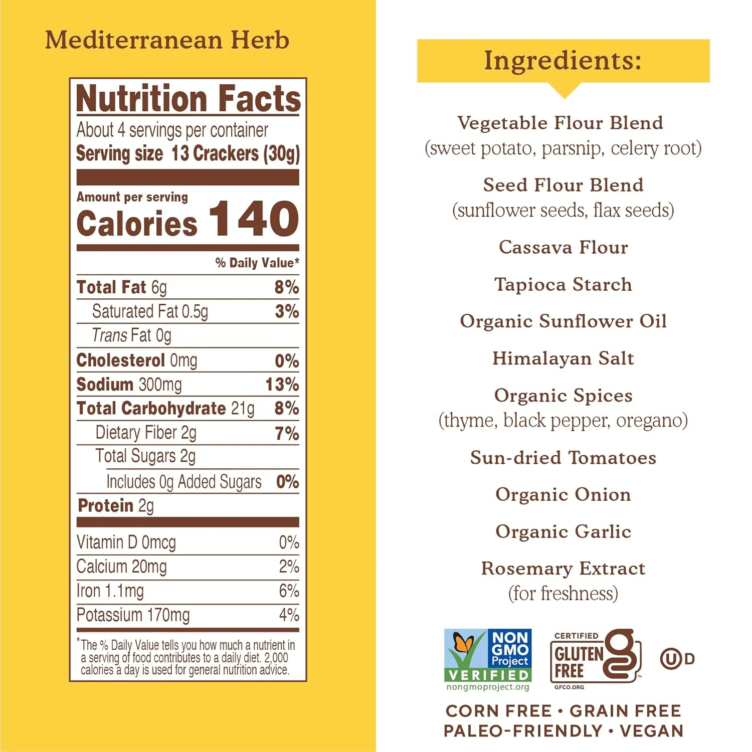 Veggie Pita Crackers - Mediterranean Herb (3 Pack) - Image 4