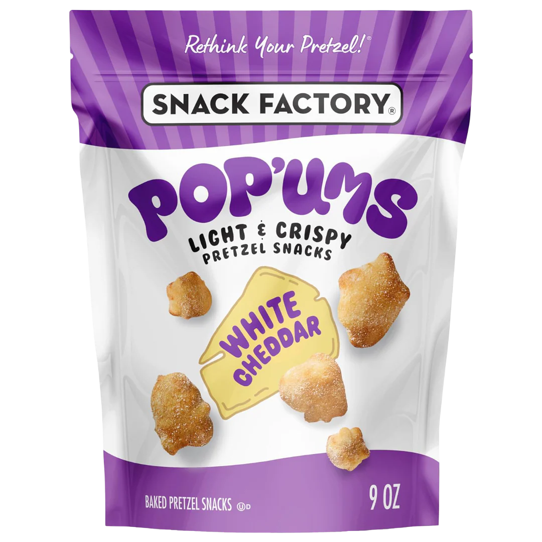 White Cheddar Pop'ums Pretzel Snacks