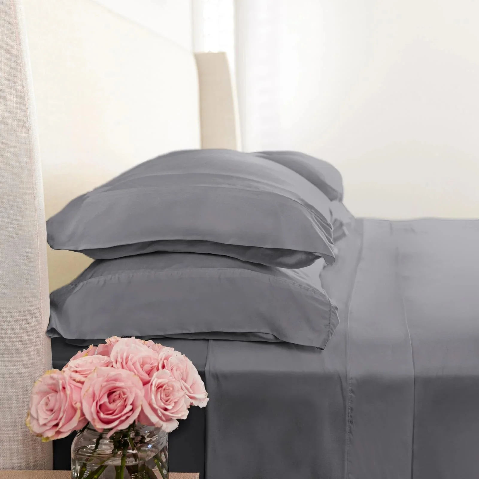 Woven Pillowcase Set in Feather (Queen) - Image 2